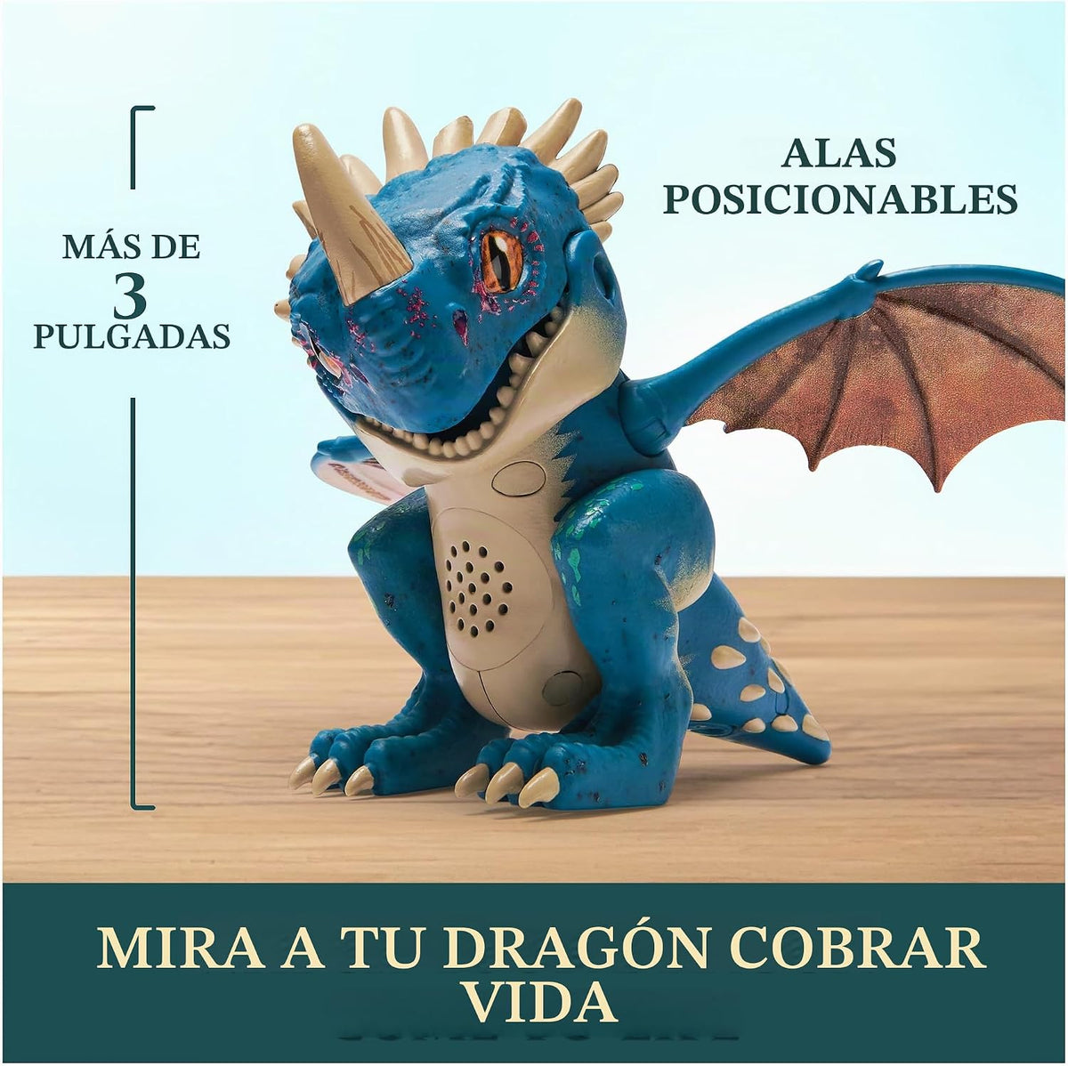DreamWorks Dragons, How to Train Your Dragon, Roaring Minis Deadly Nadder, Juguete de dragón Interactivo con 25 Sonidos, Juguetes para niños y niñas a Partir de 4 años