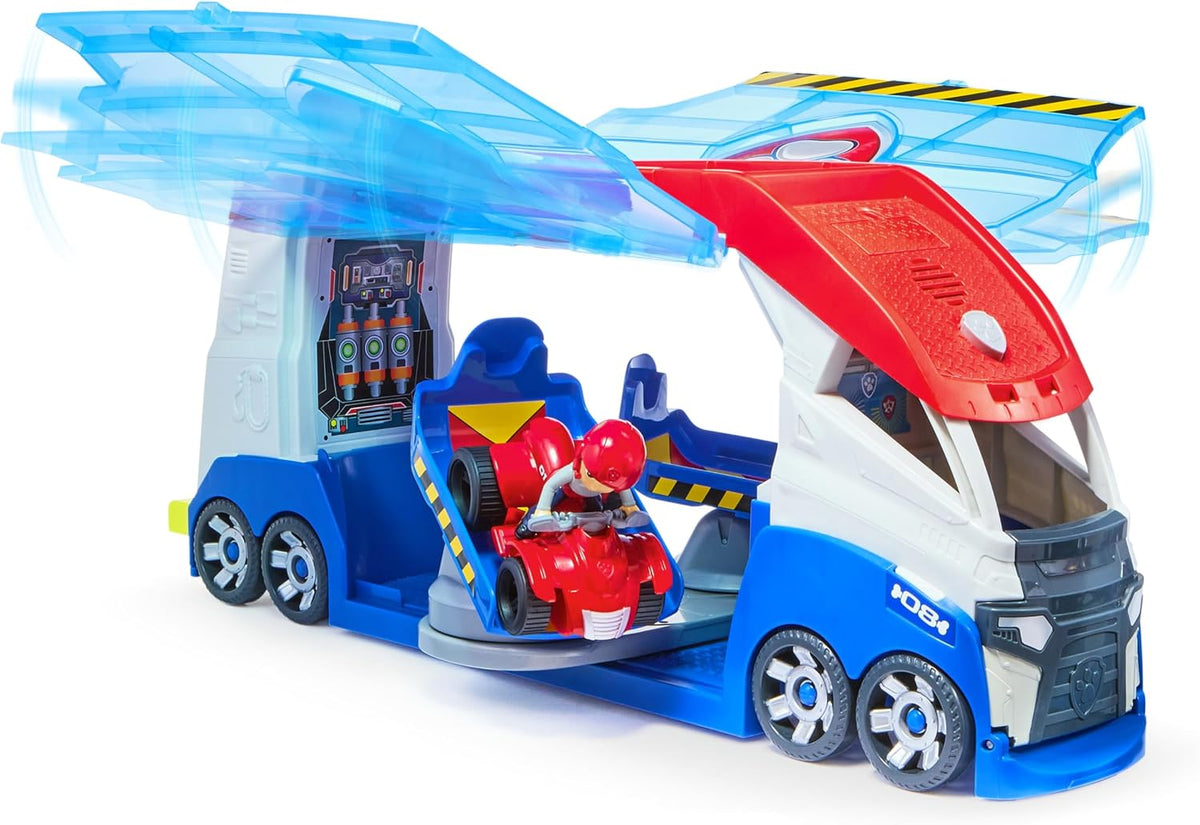 Paw Patrol, Paw Patroller transformable con lanzadores de vehículos, Luces y Sonidos, Figura de acción de Ryder y Coche Todoterreno de Juguete, Juguetes para niños y niñas a Partir de 3 años