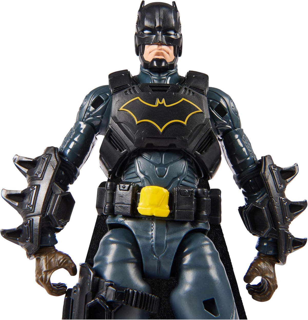 DC Comics, Pack de Batalla de Batman Adventures, Conjunto de Figuras de acción de Bane y Batman, 14 Accesorios de Armadura, Juguete de superhéroe de 30 cm para niños y niñas