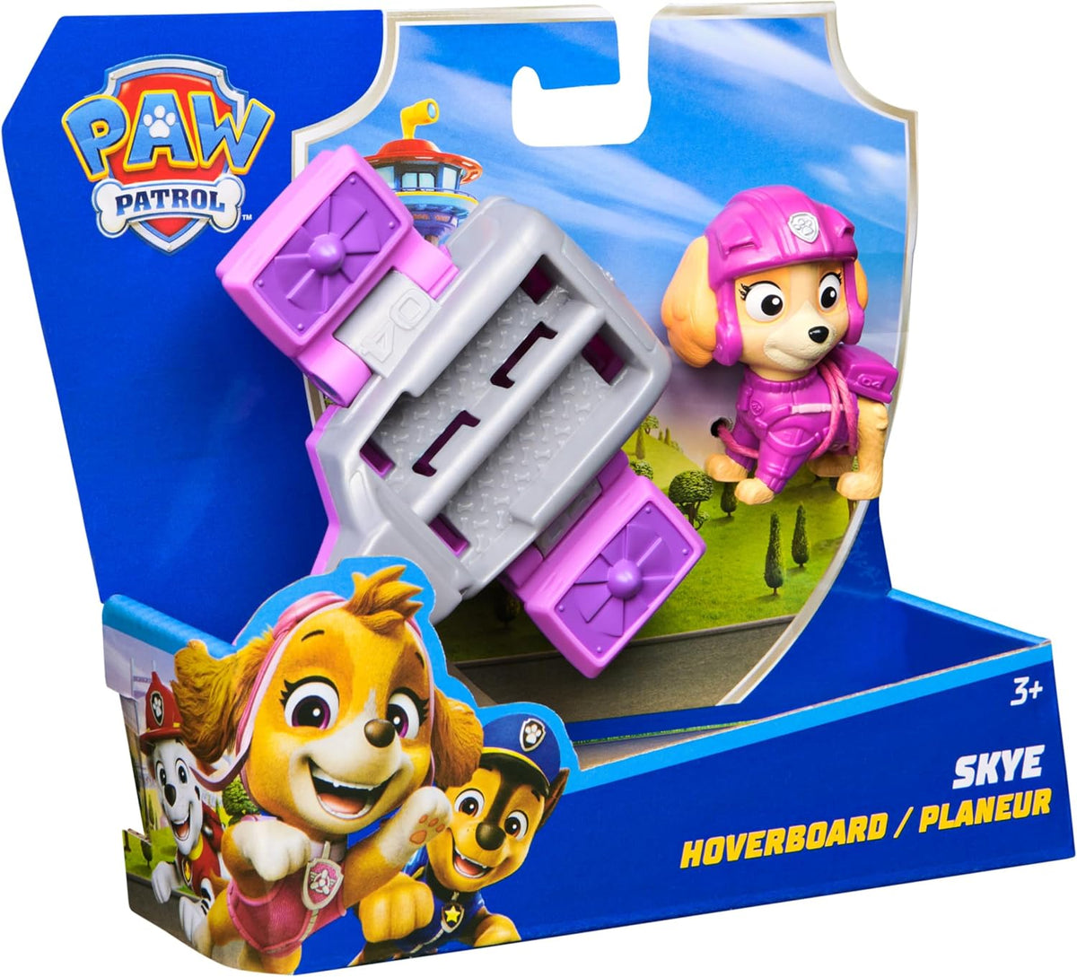 Paw Patrol: Action Pups, Figura de acción de Skye y avión aerodeslizador con alas Plegables, Juguetes para niños y niñas a Partir de 3 años