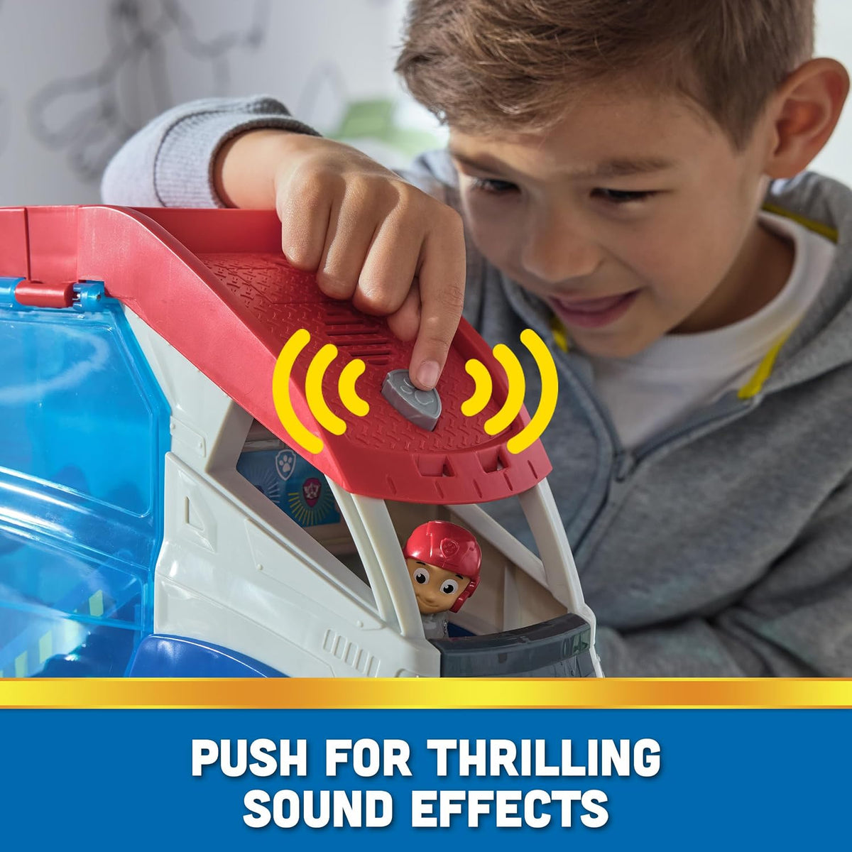 Paw Patrol, Paw Patroller transformable con lanzadores de vehículos, Luces y Sonidos, Figura de acción de Ryder y Coche Todoterreno de Juguete, Juguetes para niños y niñas a Partir de 3 años