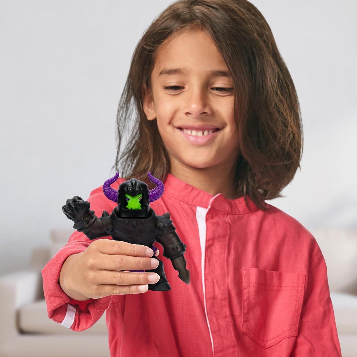 Goo JIT Zu Orbitox de Caballero Negro Ultra Raro Daño de Batalla Stretch Strikers Hero Pack Figura de acción Estirable Juguete Elástico para Niños Original de Bandai
