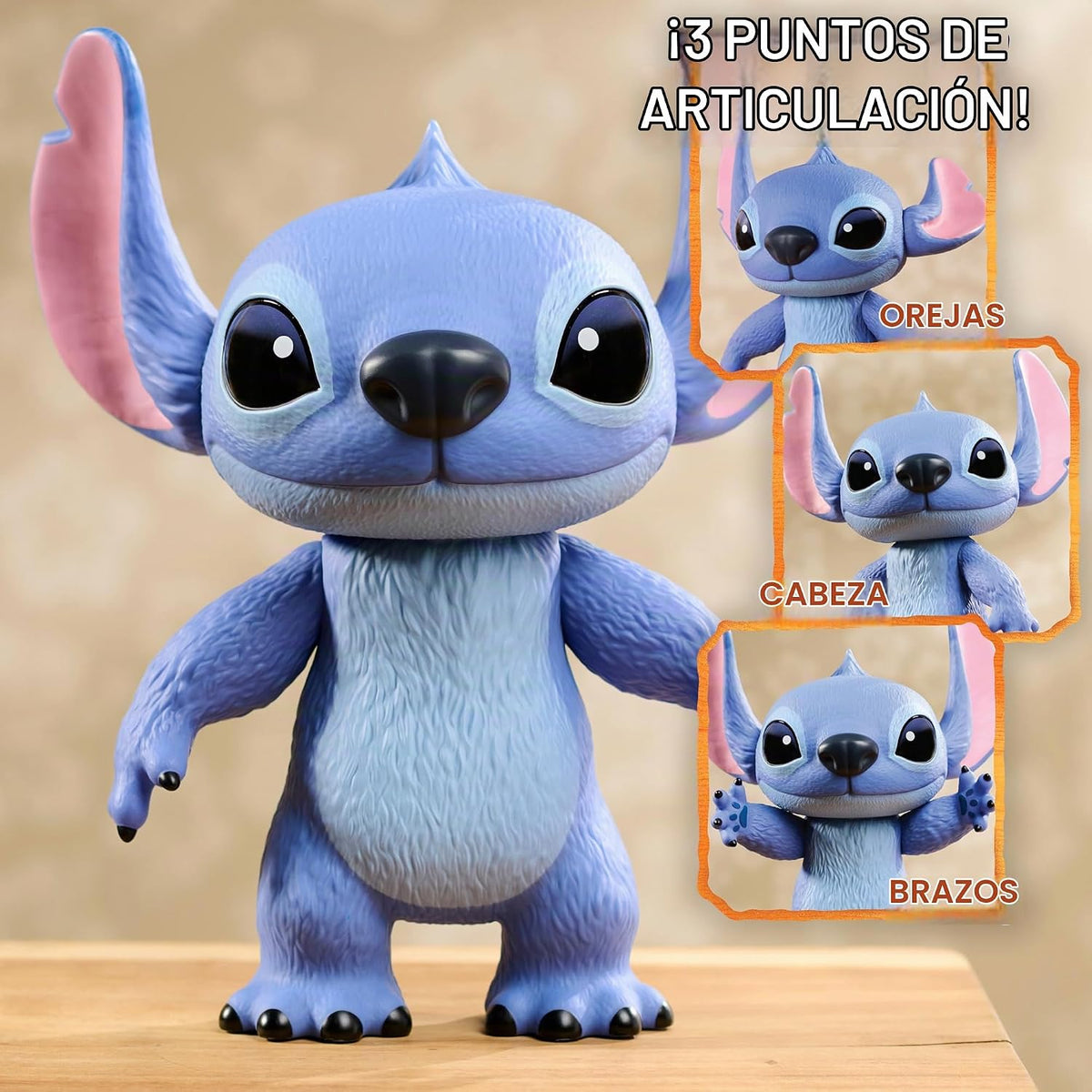 Just Play Stitch Live Action - Figura de Vinilo para niños de 3 años