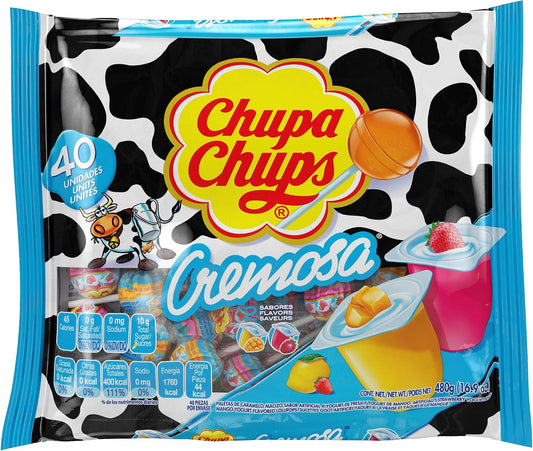 Chupa Chups Lollipops - Sabor a yogur (40 ct. Bolsa) sin grasa.