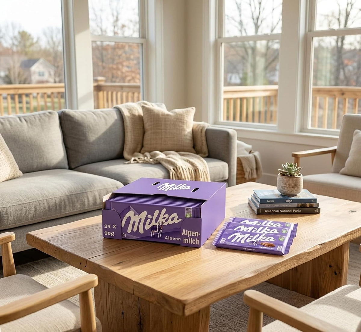 Milka Alpenmilch - Barra de chocolate (paquete de 24)