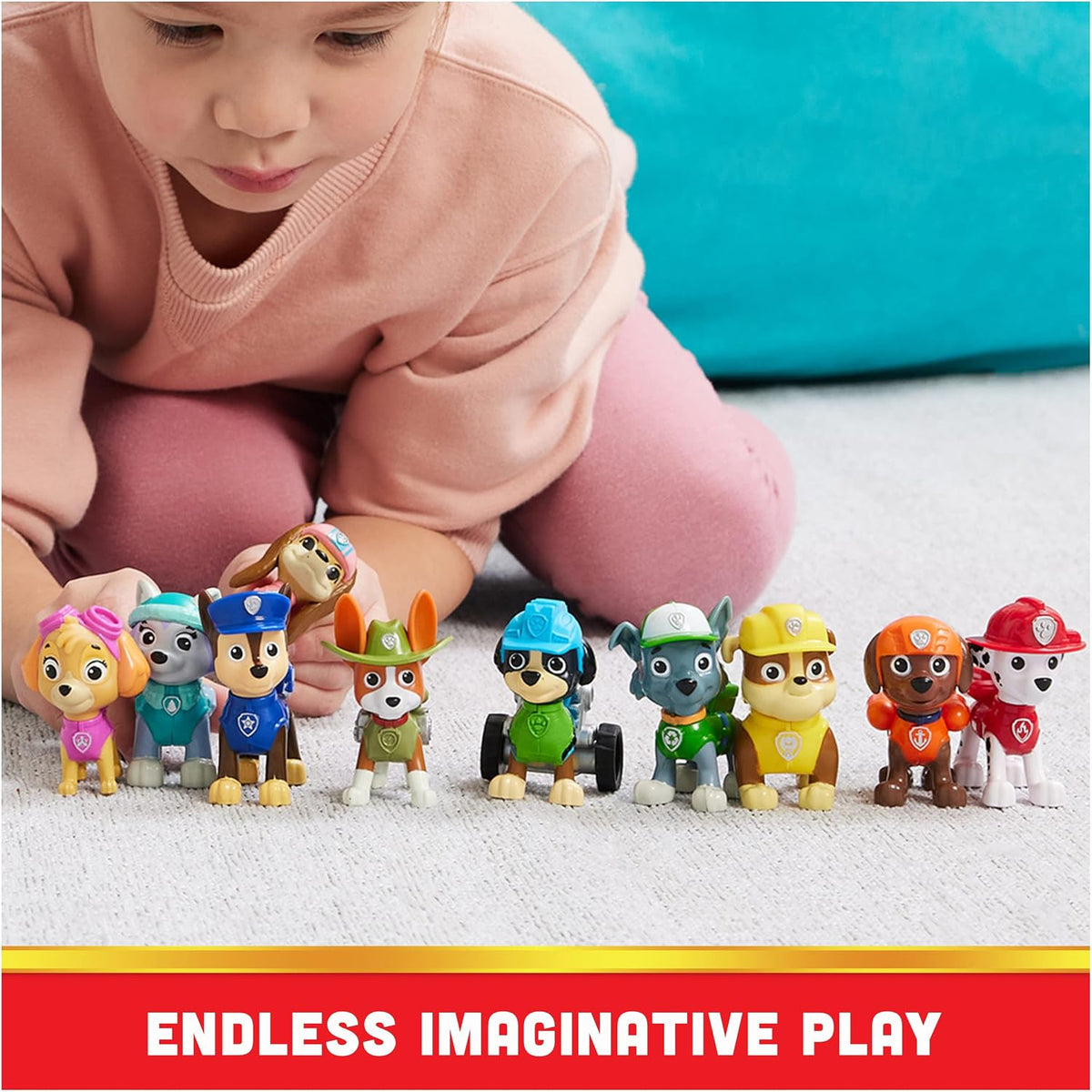 Paw Patrol, 10.º Aniversario, Set de Regalo de Figuras de Juguete con 10 Figuras de acción coleccionables, Juguetes para niños a Partir de 3 años