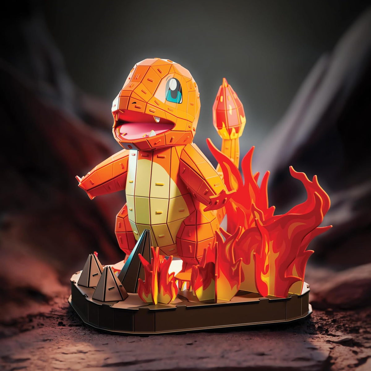 4D Build, Charmander de Pokémon en 3D, coleccionables de Pokémon, Rompecabezas para Adultos, Juguetes de construcción, Rompecabezas en 3D para Adultos y Adolescentes, 241 Piezas, a Partir de 12 años