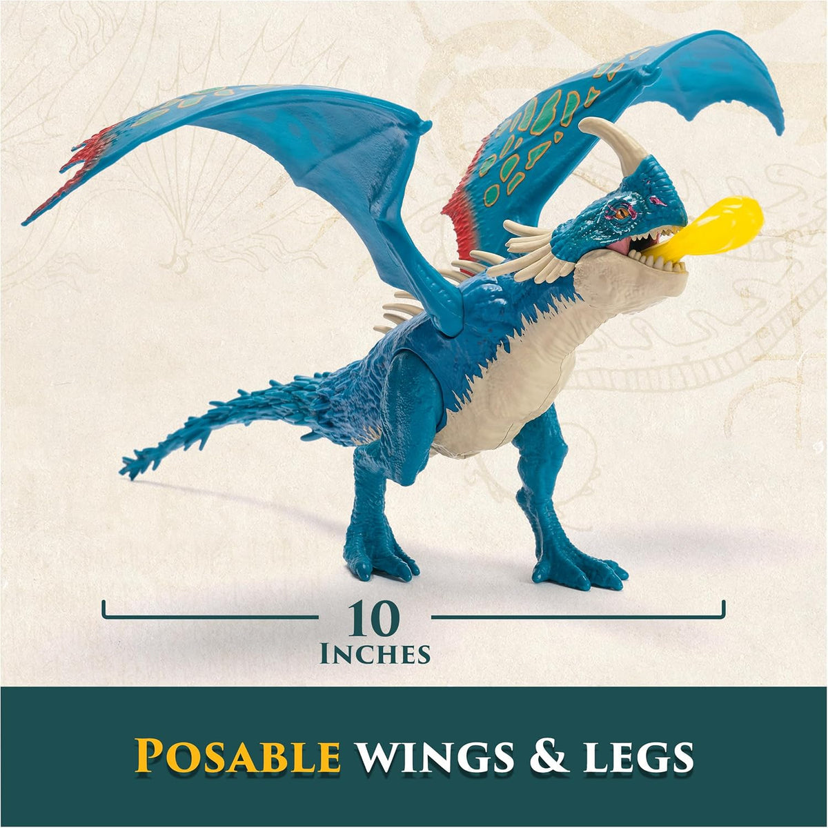 DreamWorks Dragons, How to Train Your Dragon, Dragones de Batalla: Deadly Nadder Que Lanza Fuego, Figura de acción de 25 cm, Juguetes para niños y niñas a Partir de 3 años