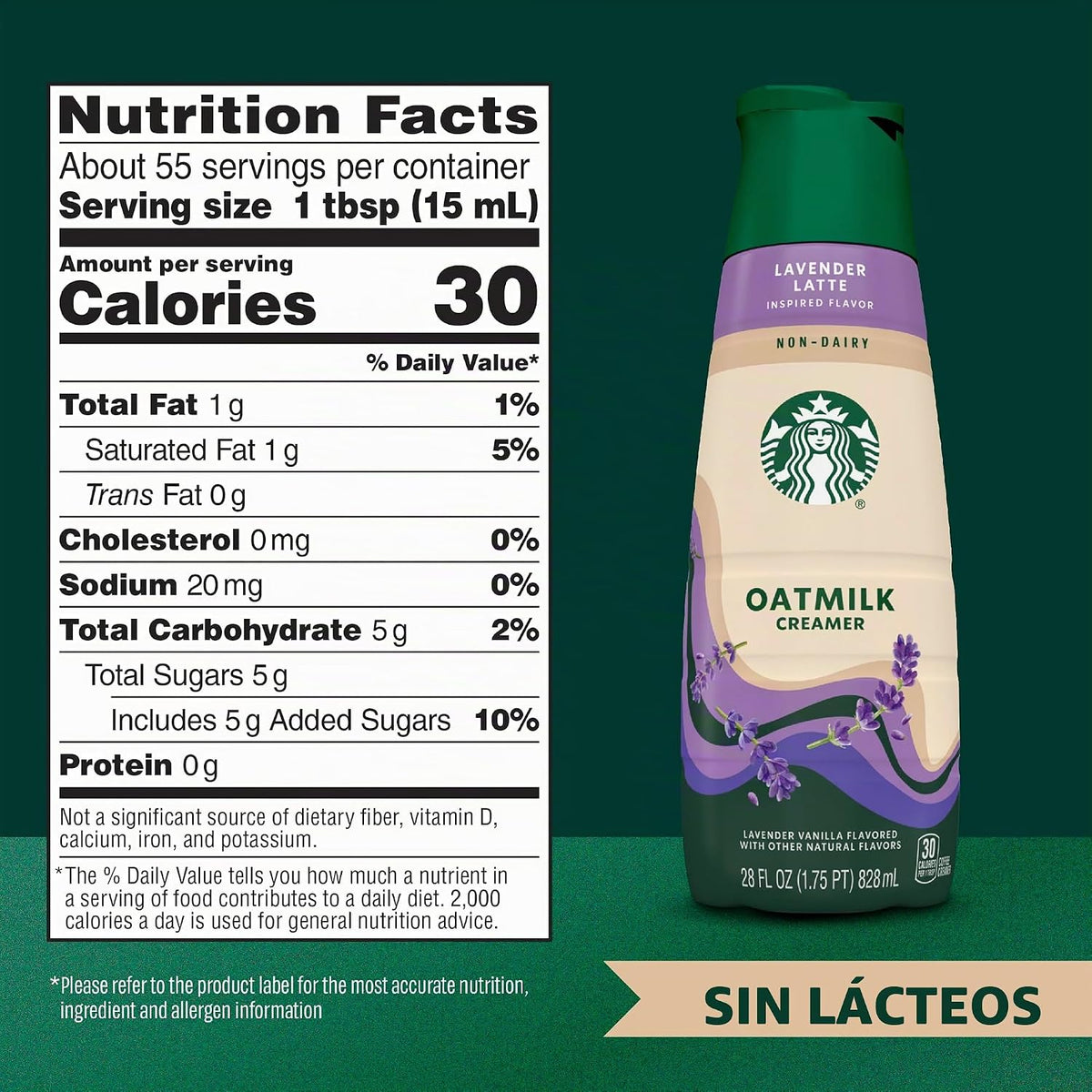 Starbucks Crema con Sabor a Vainilla y Lavanda No L?ctea