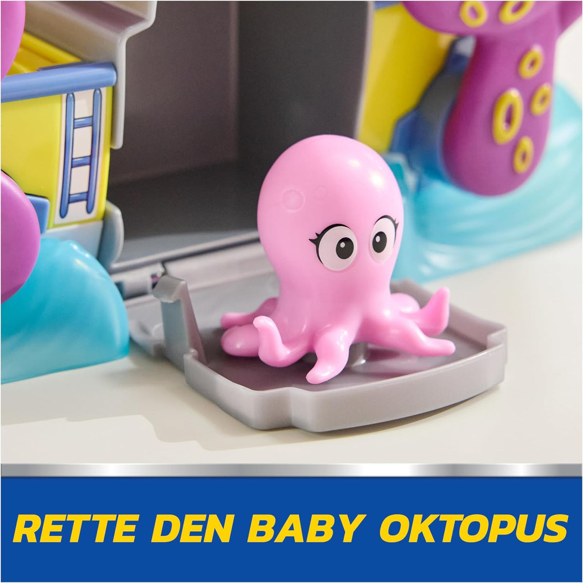 Paw Patrol La Patrulla Canina, Pup Squad Octopus Rescue, Set de Juego con Coche de Chase de 6,3 cm y Figura de Pulpo bebé, Juguetes de imitación para niños y niñas a Partir de 3 años
