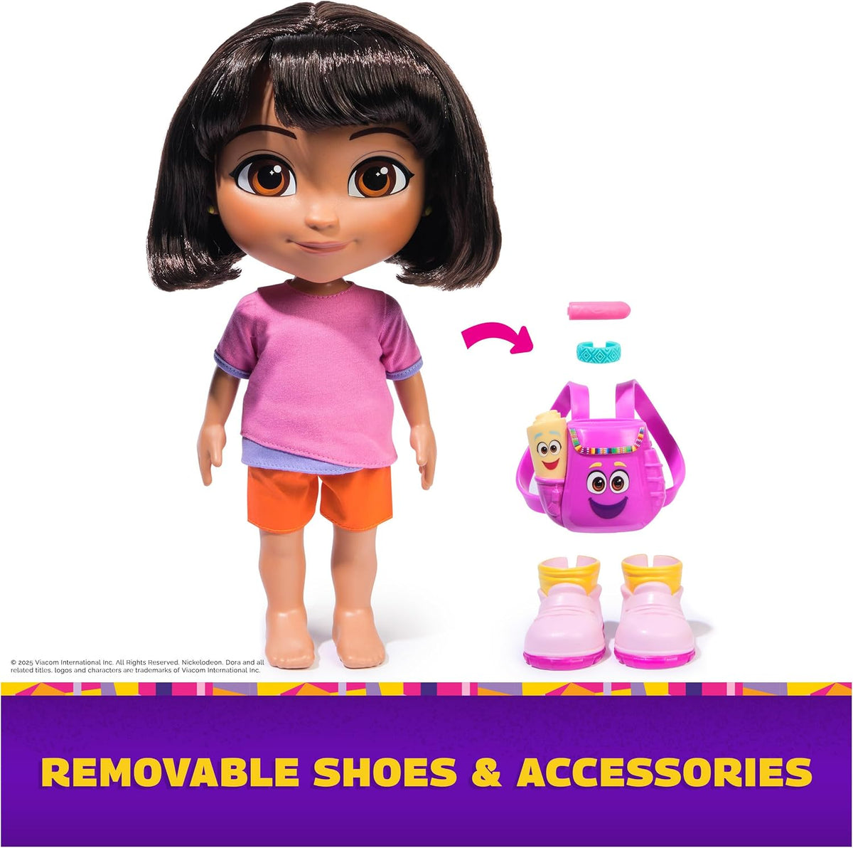 Dora, Muñeca Dora Canta y explora con música, Efectos de Sonido, Frases bilingües y Ropa y Accesorios para la muñeca, Juguetes para niños y niñas a Partir de 3 años