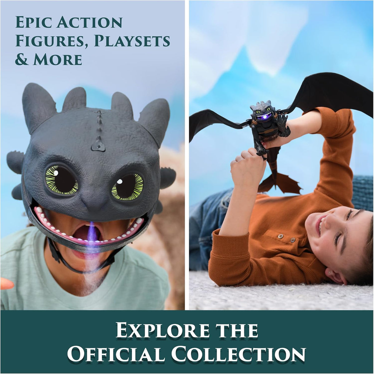 DreamWorks, Dragons, How to Train Your Dragon, Peluche Toothless: Abraza y planea, dragón de Peluche de 30,5 cm, Juguetes para niños a Partir de 4 años
