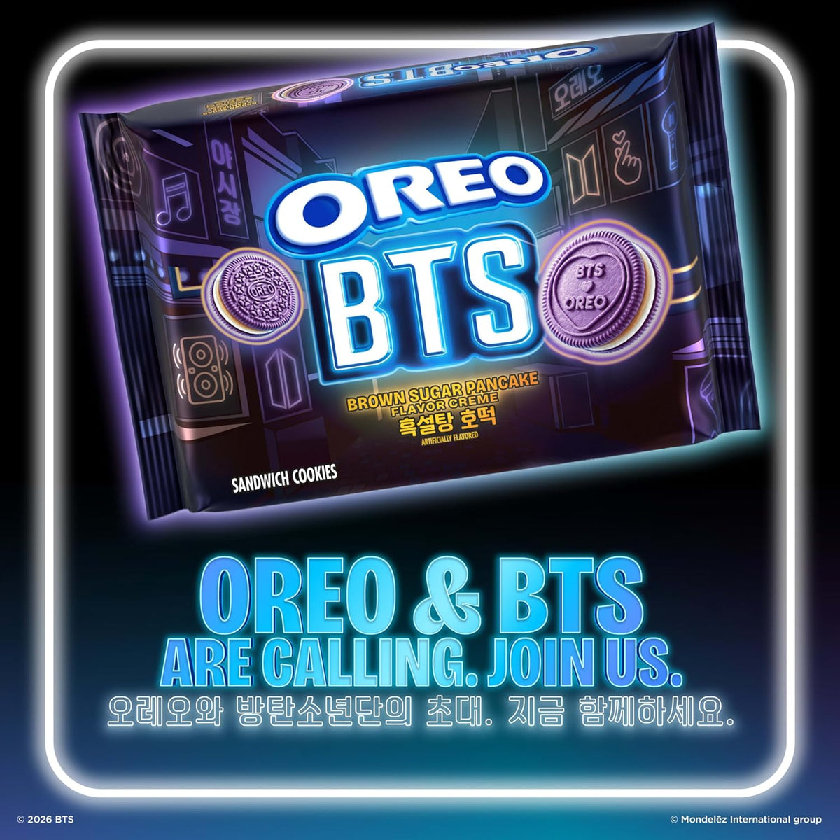 OREO, Galletas Sándwich de Chocolate Edición Limitada BTS, 302.8 g