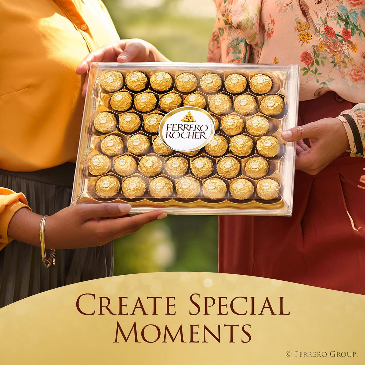 Ferrero Rocher chocolate con leche de avellana fina, 24 unidades, caja de regalo de chocolate y dulces, 10.5 oz