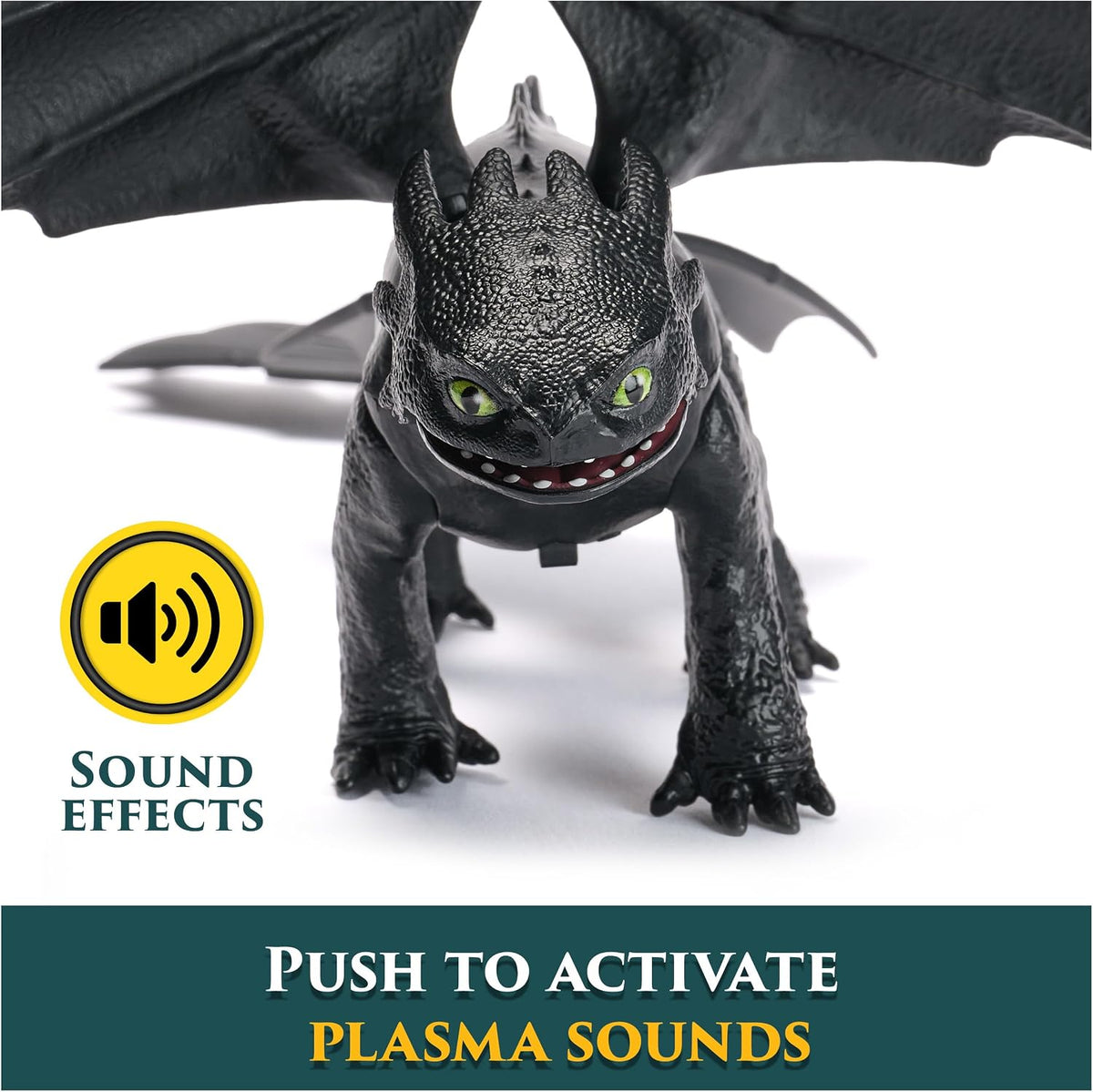 DreamWorks Dragons, How to Train Your Dragon, Dragones de Batalla, Furia Nocturna con Sonidos de Plasma, Figura de acción de 33 cm, Juguetes para niños y niñas a Partir de 4 años.