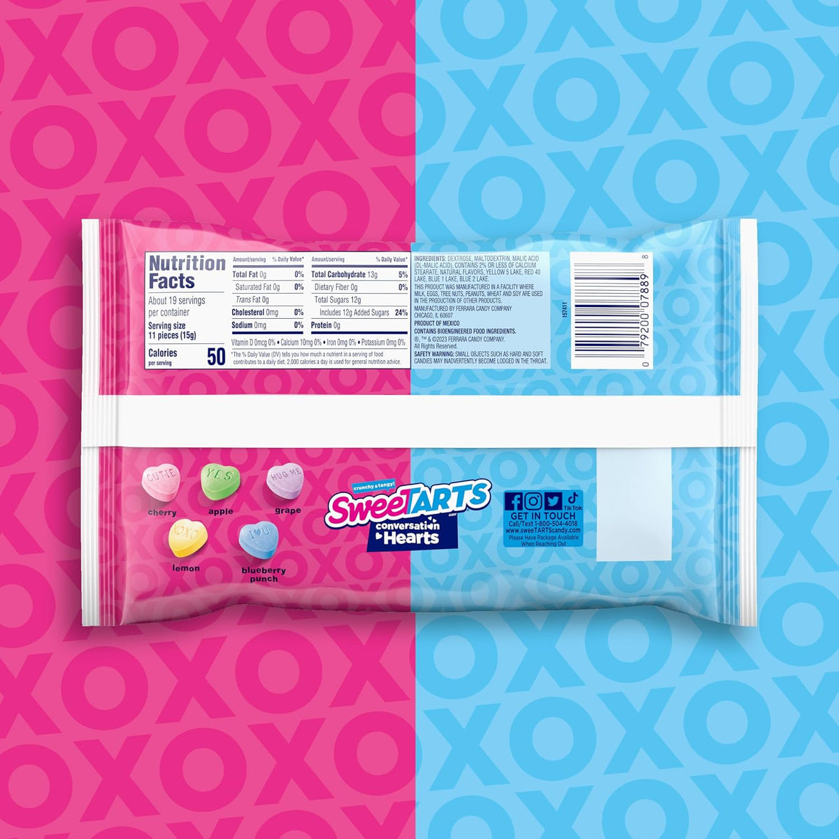 SweeTARTS Conversation Hearts, Dulces De San Valentín, Paquete De 10 Onzas
