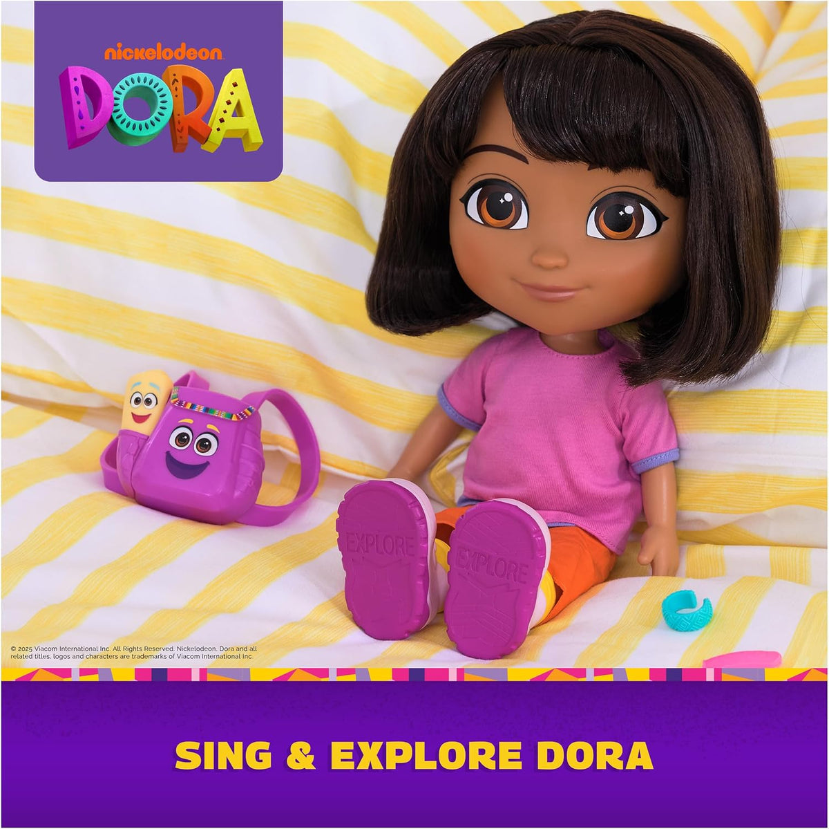 Dora, Muñeca Dora Canta y explora con música, Efectos de Sonido, Frases bilingües y Ropa y Accesorios para la muñeca, Juguetes para niños y niñas a Partir de 3 años