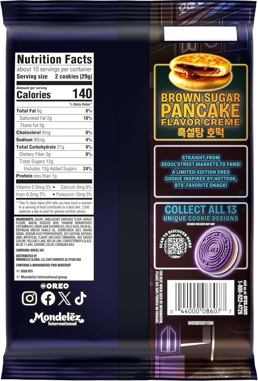 OREO, Galletas Sándwich de Chocolate Edición Limitada BTS, 302.8 g