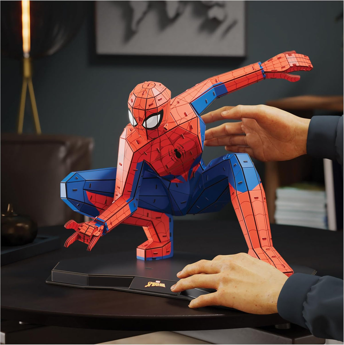 4D Build, Spider Man de Marvel en 3D, Rompecabezas para Adultos, Juguetes de construcción, Rompecabezas en 3D para Adultos y Adolescentes, coleccionables de Marvel, 195 Piezas, a Partir de 12 años