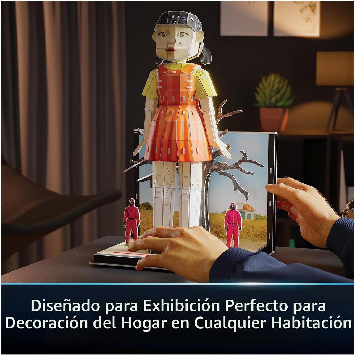 4D Build, Juego de Calamar Young HEE Doll Kit de Modelo 3D, coleccionables de Juego de Calamar y decoración de computadora, Rompecabezas para Adultos, Juguetes de construcción, Rompecabezas 3D para