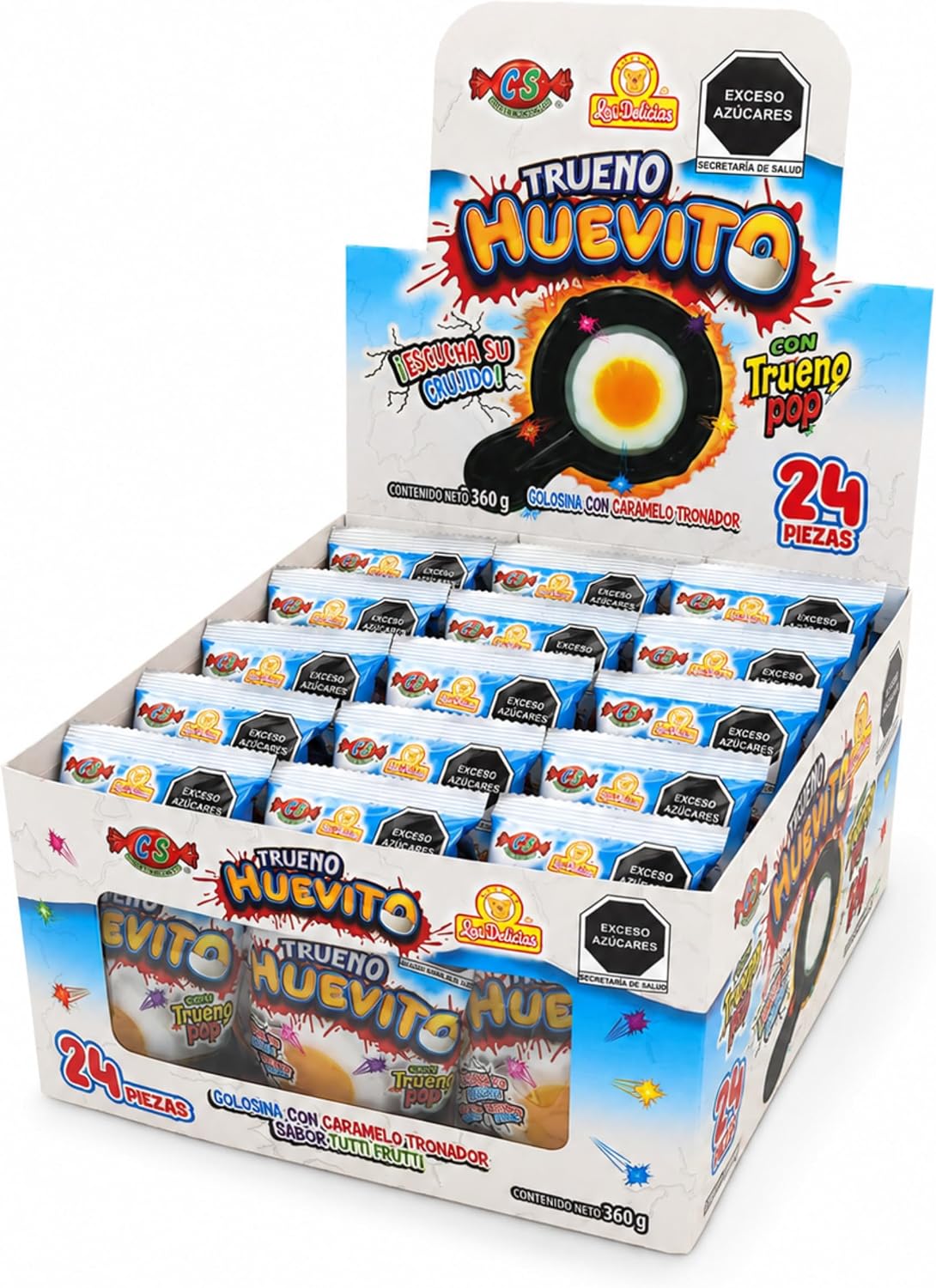 TRUENO HUEVITO Caramelo Tronador 24 Piezas LAS DELICIAS