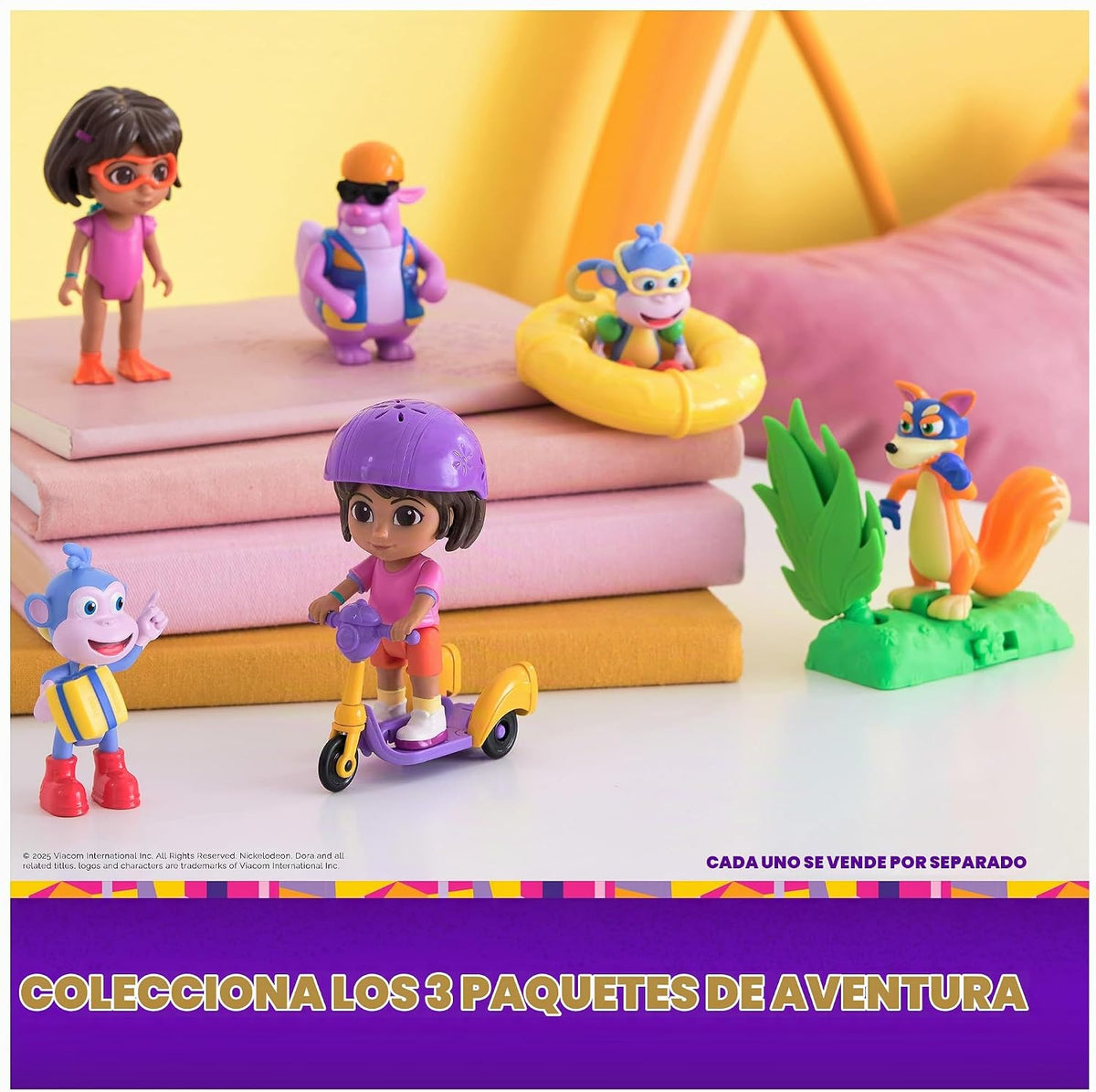 Dora, Set de Aventuras acelera y explora con Figuras de Dora y Tico, y un Patinete de Tres Ruedas, Juguetes para niños y niñas a Partir de 3 años