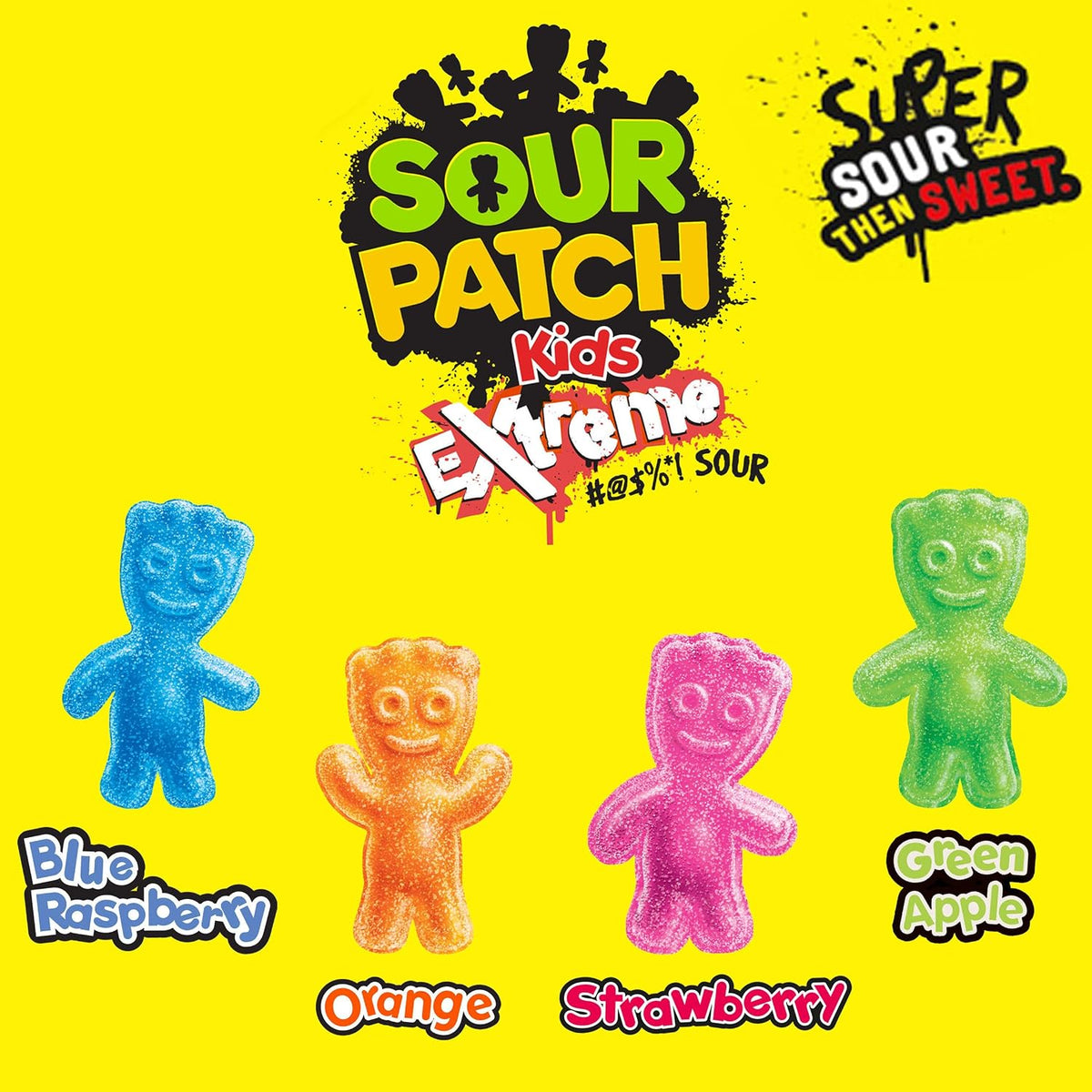 Solo Americano, Sour Patch Kids Extremo, 3.1 Oz. (Una Per Pedido), Sour Patch Kids, SUGAR_CANDY, Super Acondicionador