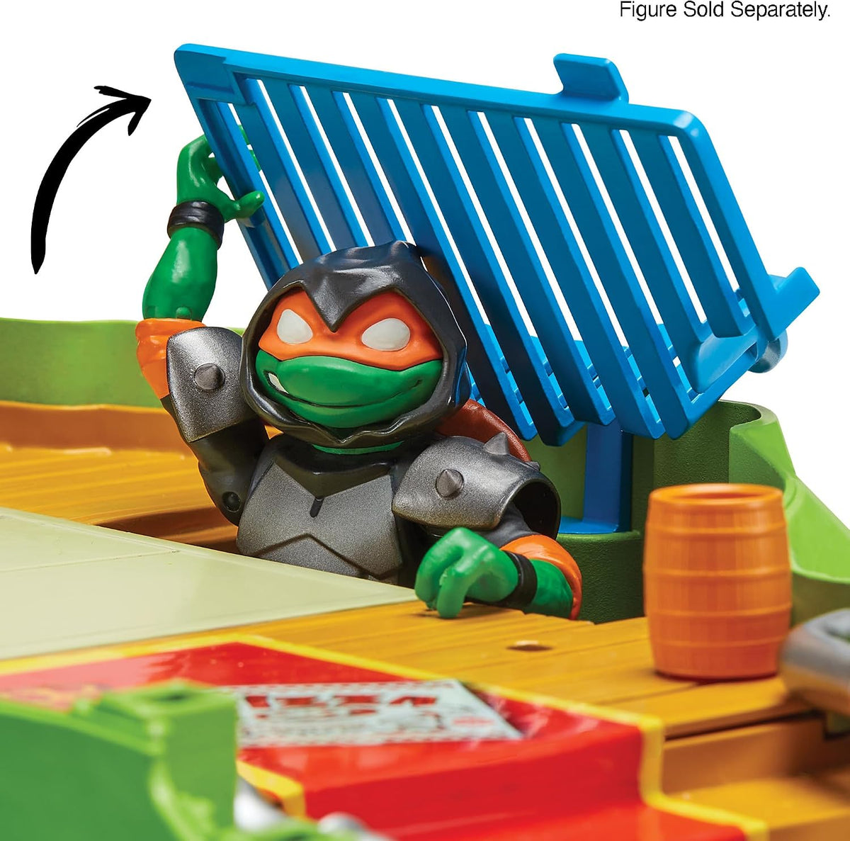 TMNT - Bandai Namco - Set de Juego - Tortugas Ninja, Playset Tortuga Transformable Refugio Secreto - con Accesorios, Zonas de Batalla y áreas interactivas para Figuras de acción