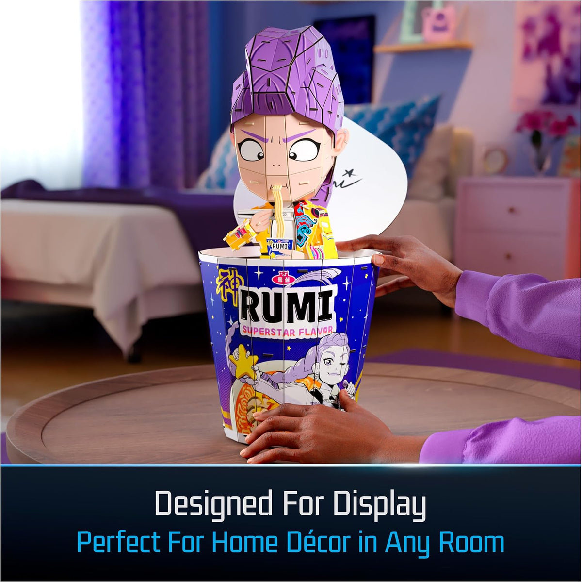 4D Build, KPOP Demon Hunters Rumi in Ramyeon Cup 3D Puzzle, Removeable Rumi Figure, KPOP Demon Hunters Collectible Model Kit, Desk Décor & Display Piece for Fans, 138 Pieces, for Ages 12 & Up