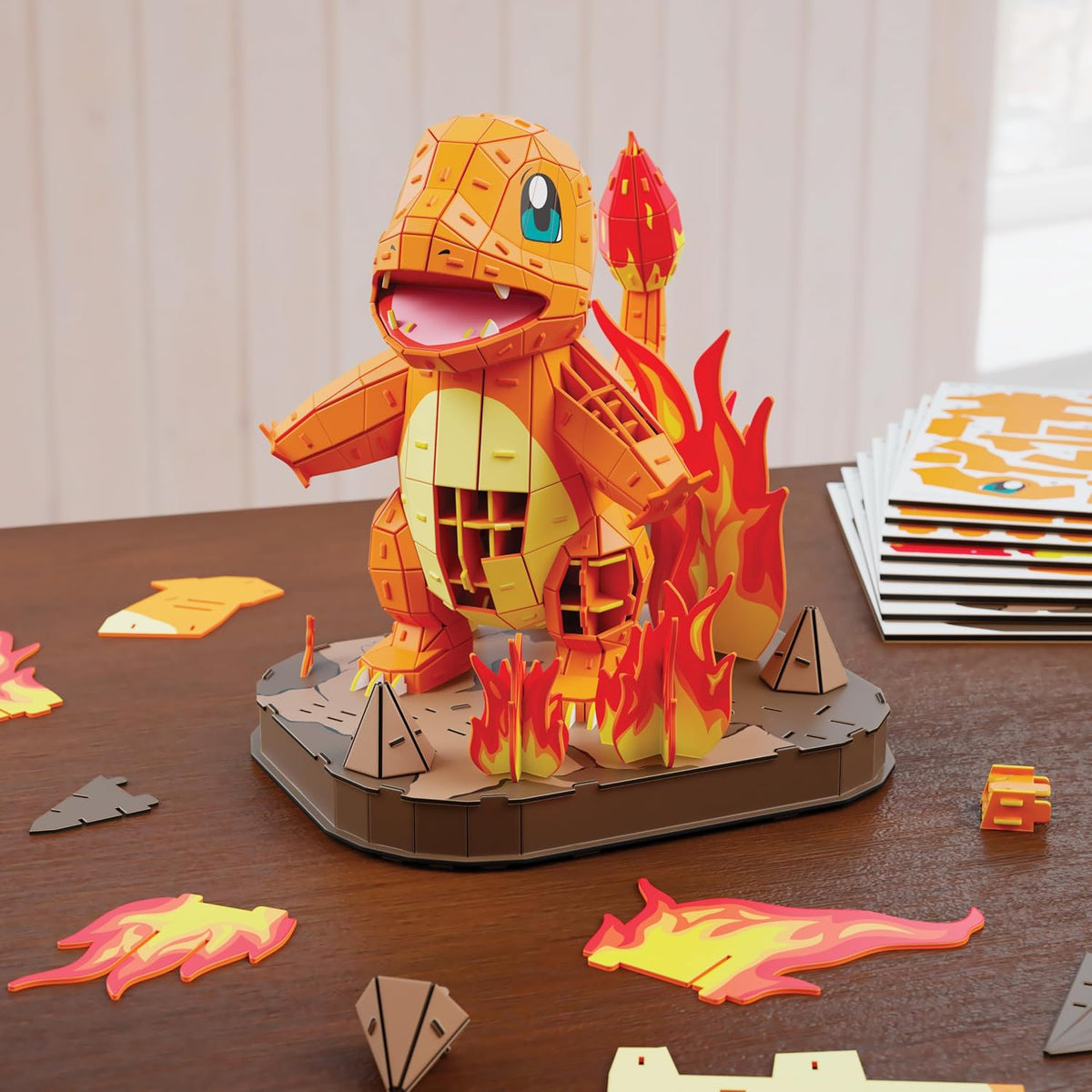 4D Build, Charmander de Pokémon en 3D, coleccionables de Pokémon, Rompecabezas para Adultos, Juguetes de construcción, Rompecabezas en 3D para Adultos y Adolescentes, 241 Piezas, a Partir de 12 años