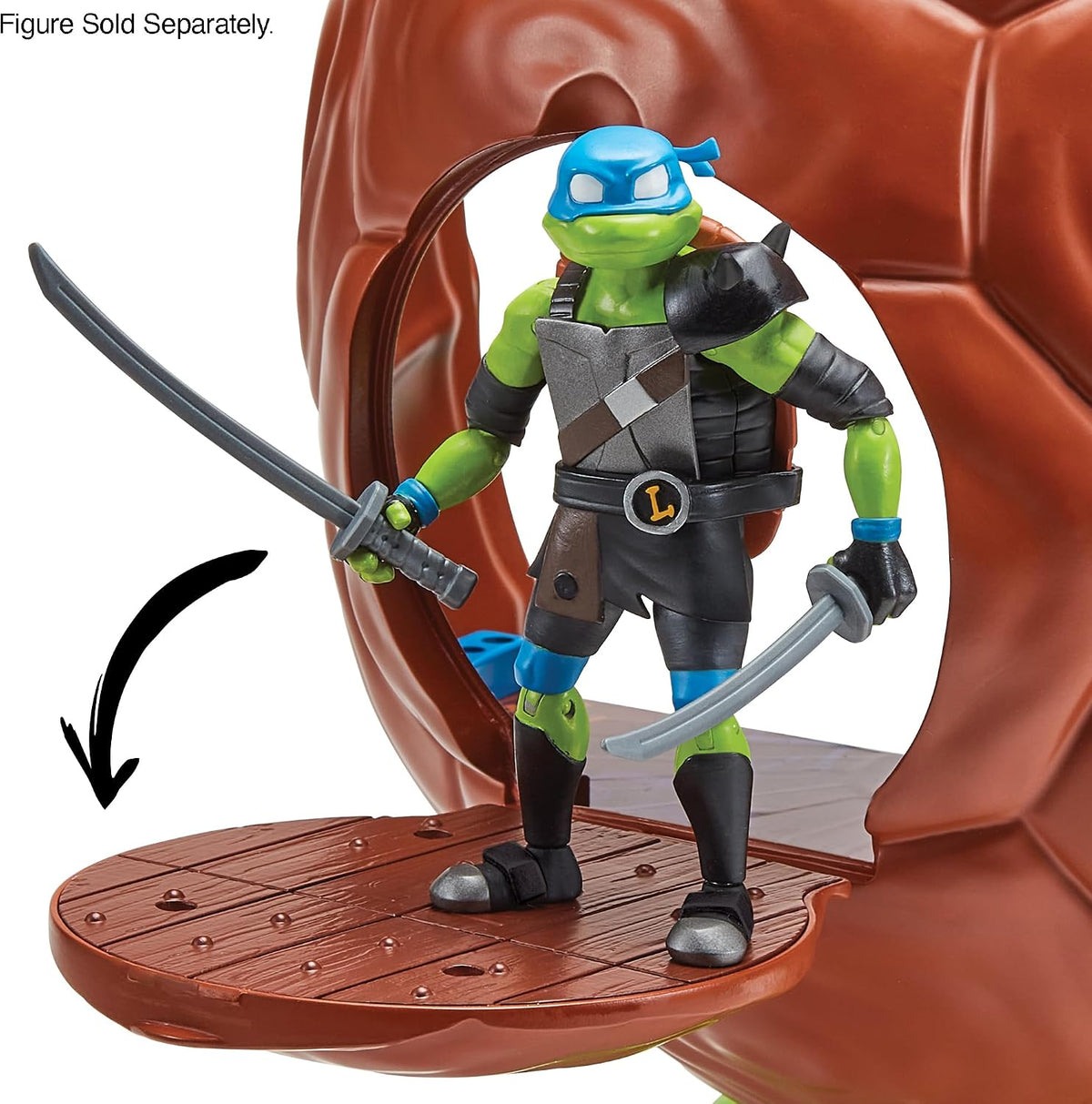 TMNT - Bandai Namco - Set de Juego - Tortugas Ninja, Playset Tortuga Transformable Refugio Secreto - con Accesorios, Zonas de Batalla y áreas interactivas para Figuras de acción