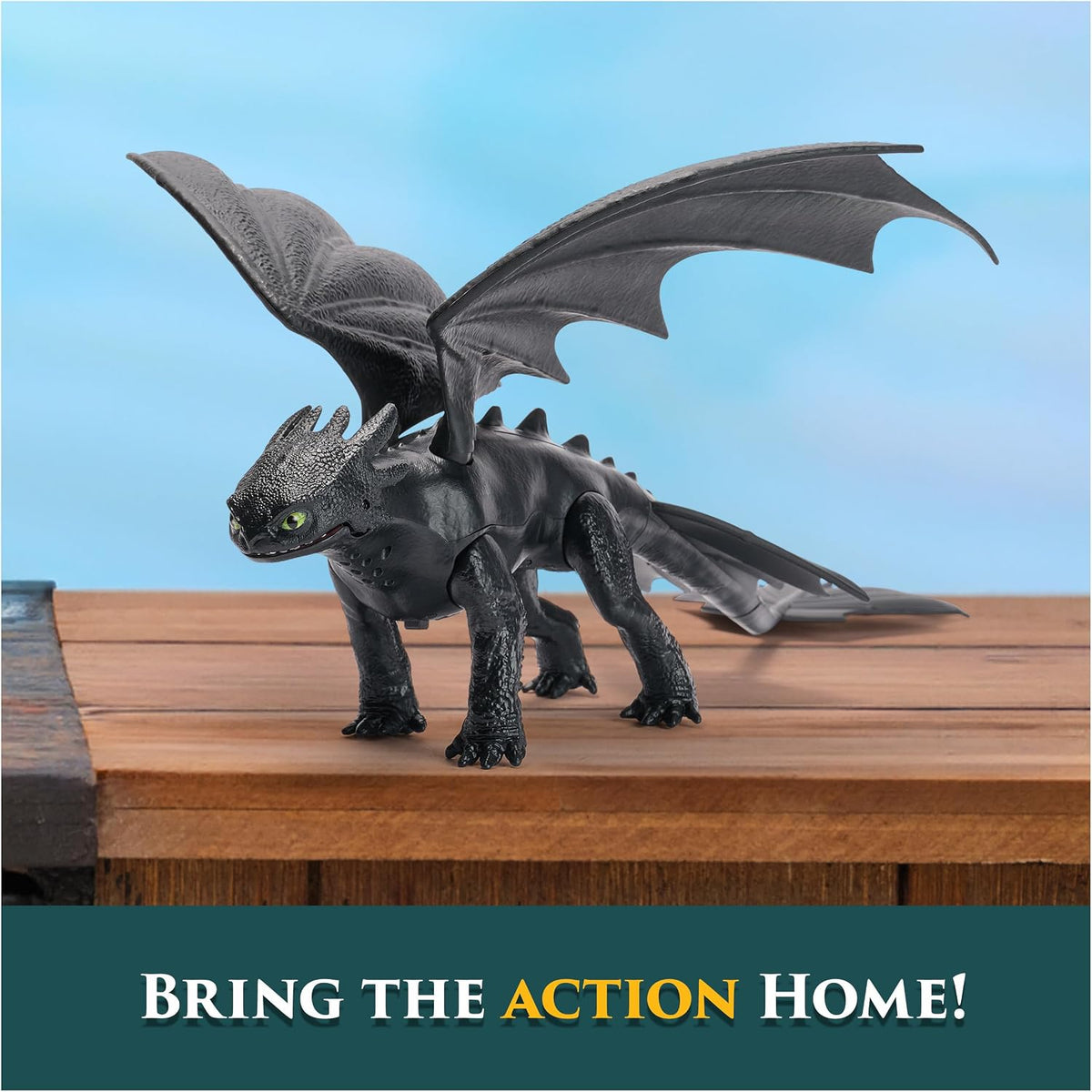 DreamWorks Dragons, How to Train Your Dragon, Dragones de Batalla, Furia Nocturna con Sonidos de Plasma, Figura de acción de 33 cm, Juguetes para niños y niñas a Partir de 4 años.