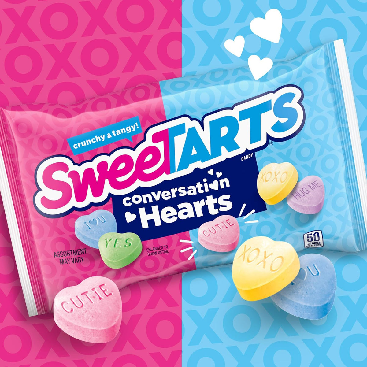 SweeTARTS Conversation Hearts, Dulces De San Valentín, Paquete De 10 Onzas