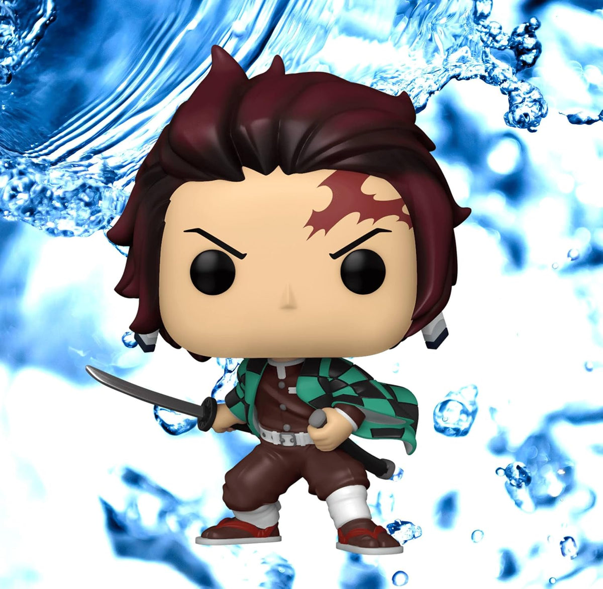 Funko POP Animation: Demon Slayer- Tanjiro Kamado (funda protectora EcoTek para proteger la caja expositor)