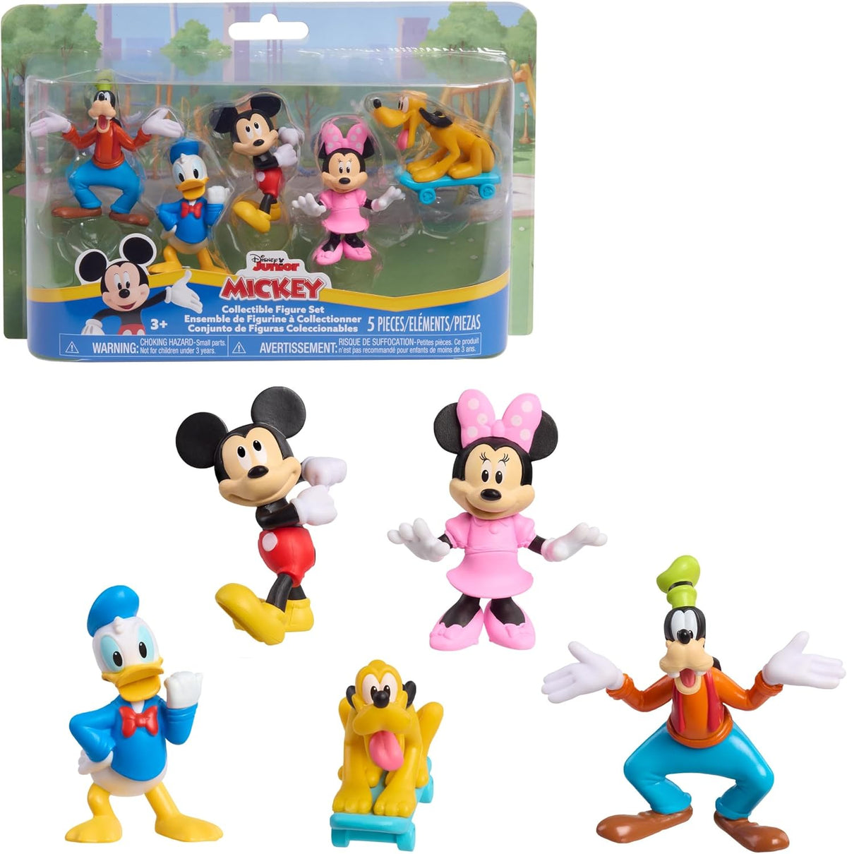 Just Play Paquete de 5 Figuras coleccionables Mickey Mouse de Disney Junior, de 7,6 cm, Juguetes para niños a Partir de 3 años