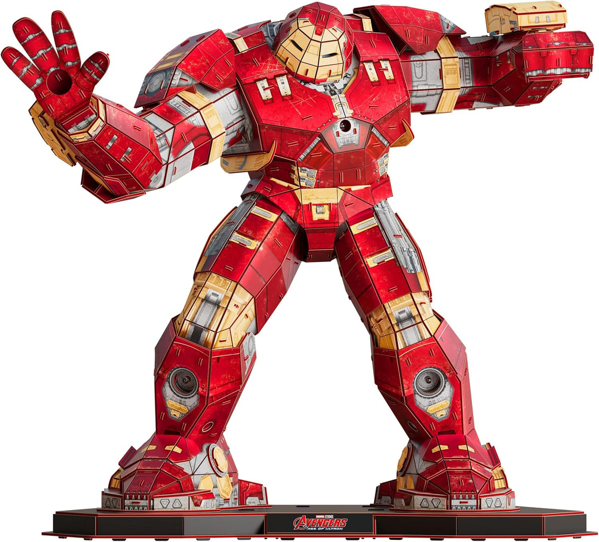 4D Build, Rompecabezas en 3D de Hulkbuster de Marvel con Luces LED y Soporte, Serie Innovation, 348 Piezas, decoración de Escritorio, Rompecabezas 3D para Adultos y niños a Partir de 12 años