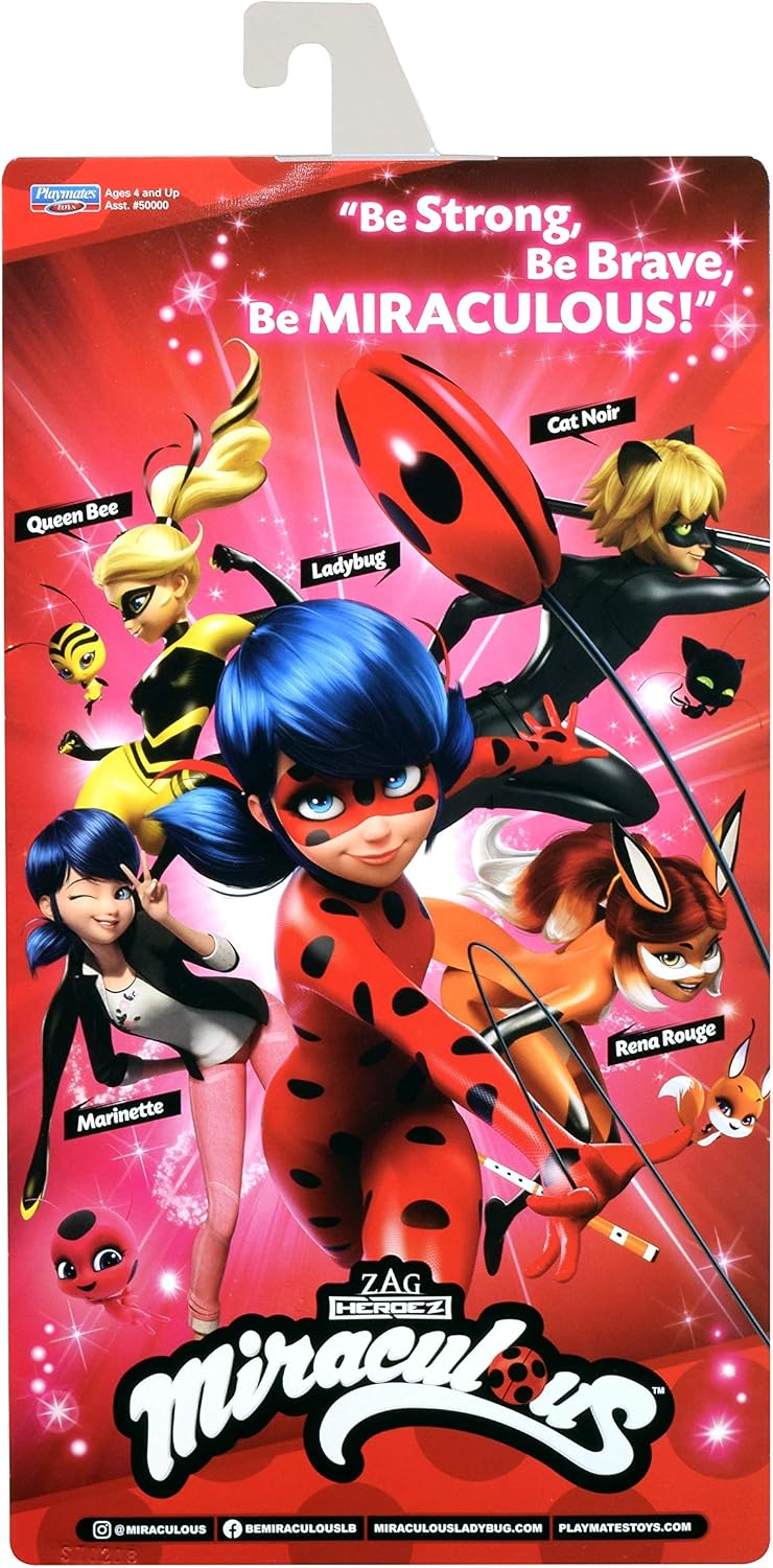 Miraculous Ladybug and Cat Noir Toys Muñeca de moda de catarina | Muñeca articulada de catarina de 26 cm con accesorios y milagrosa Kwami | Figura de catarina de superhéroe marinette | Gama de muñecas