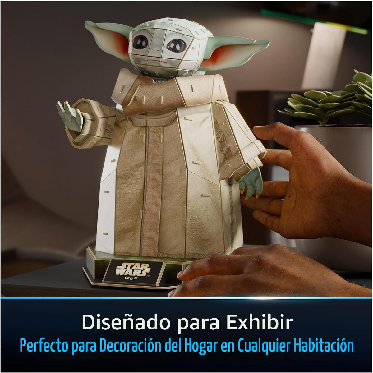 4D Build, Rompecabezas en 3D de Grogu de Star Wars, 103 Piezas, Juguetes Star Wars, Coleccionable de Star Wars, Rompecabezas en 3D para Adultos y niños a Partir de 12 años