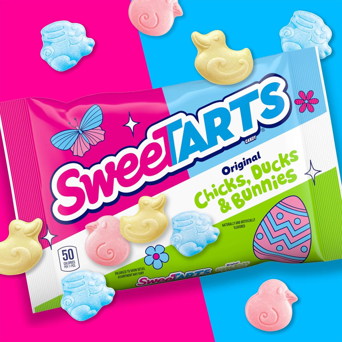 Wonka Sweetarts Pollitos patos y conejos bolsa de Pascua, 12.0 onzas (Paquete de 6)