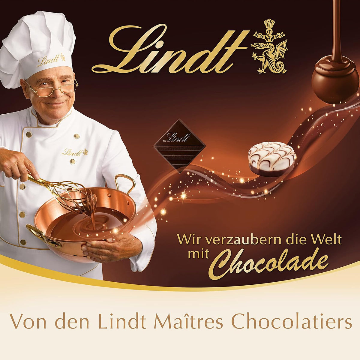 Lindt Lindor Chocolate Blanco, Pack de 4 Tabletas