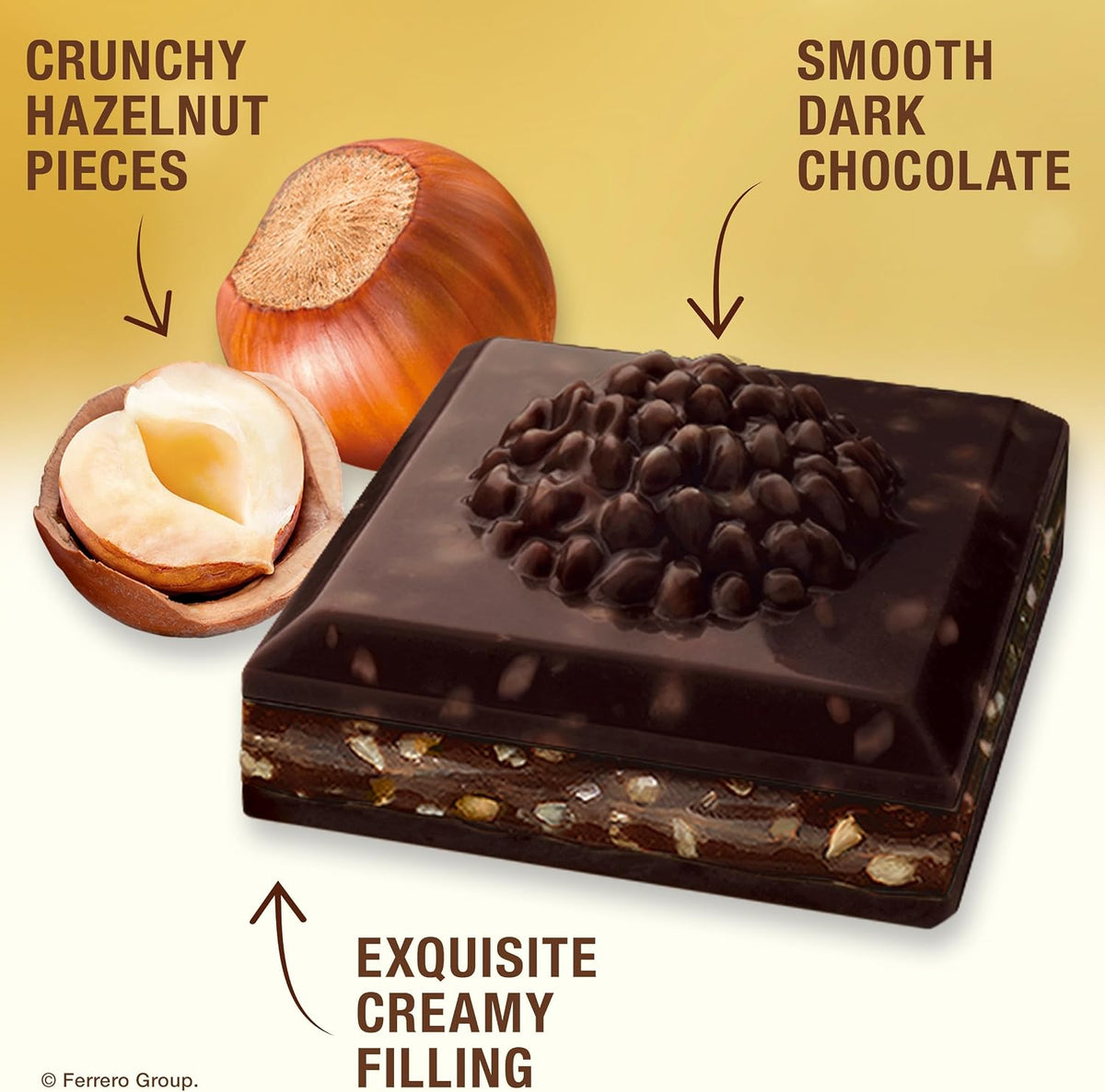 Ferrero Rocher Tableta de Chocolate Amargo, 90 g