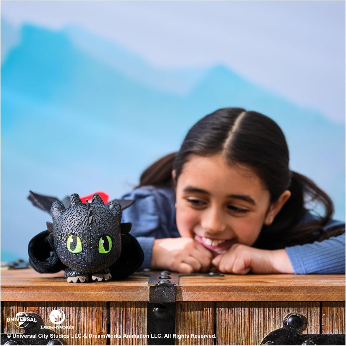 DreamWorks, Dragons, How to Train Your Dragon, Peluche Toothless: Abraza y planea, dragón de Peluche de 30,5 cm, Juguetes para niños a Partir de 4 años