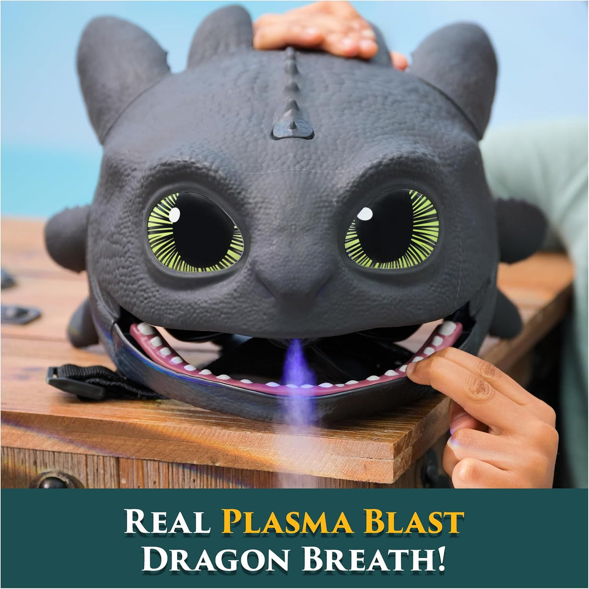 Dreamworks, Dragons, How To Train Your Dragon, Máscaraelectrónica lanza y ruge de Toothless, disfraces infantiles y para juegos de imitación para niños y niñas a partir de 4 años