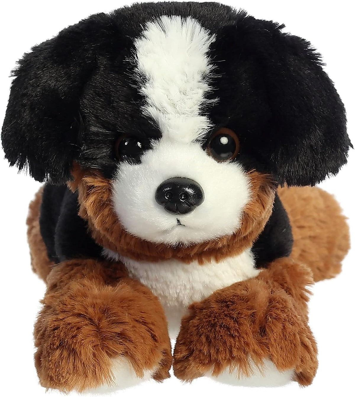 Aurora® Adorable Mini Flopsie™ Bernie Mountain Dog™ Animal de Peluche - Facilidad juguetona - Compañeros atemporales - Negro 20.3 cm