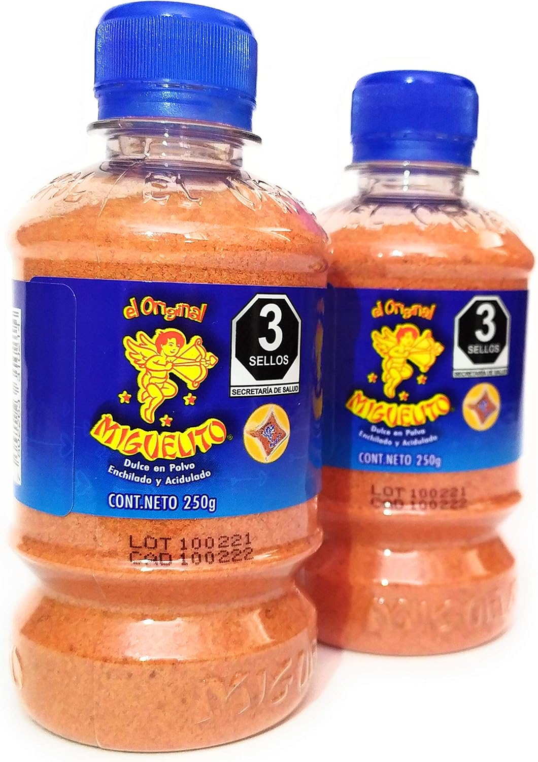Miguelito Botellin en Polvo, Azúcar, salada, enchilada, acidulada - 250 gr, 2 frascos