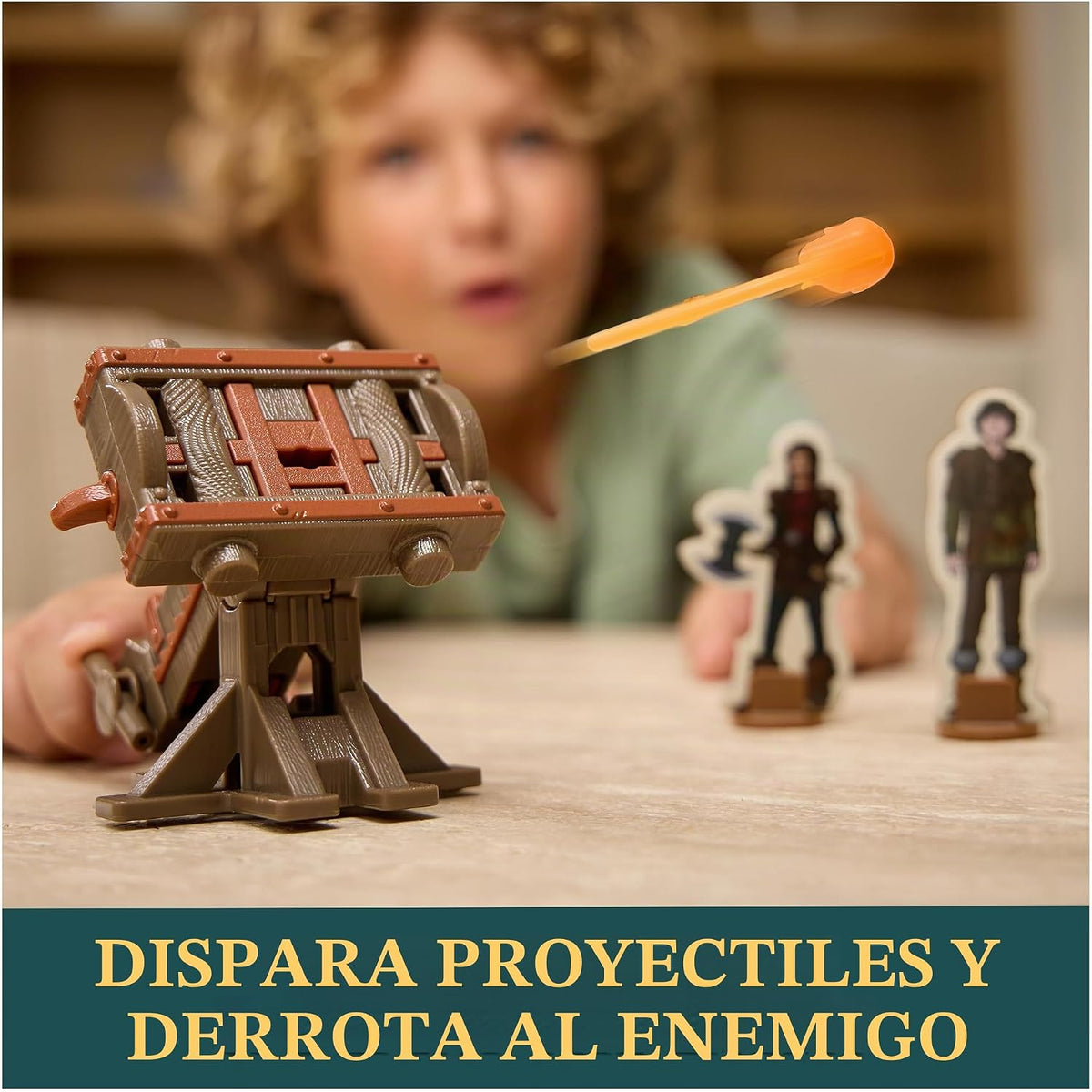 DreamWorks Dragons, Prueba de Fuego, Blazing Battles Toothless Cannon Blast Playset, Playset de Figura de dragón con 3 Figuras de Vikingo de cartón para Mayores de 4 años