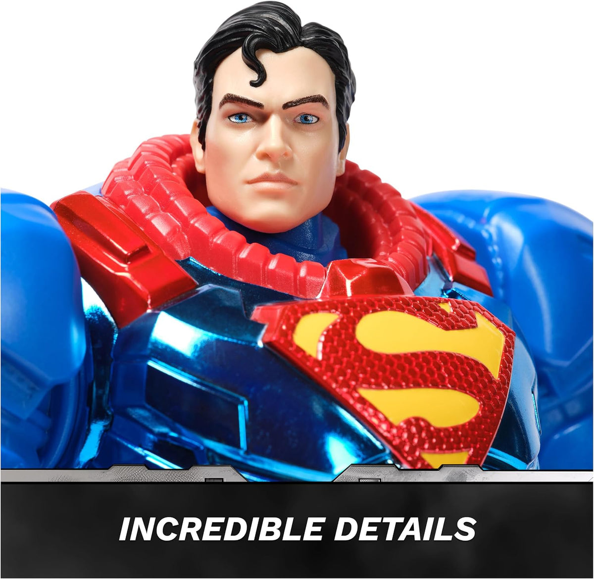 DC Comics, Figura de acción de Superman de la colección Metal Force, Coleccionable de superhéroe de Gran tamaño de 30 cm, Juguetes para niños y niñas a Partir de 4 años