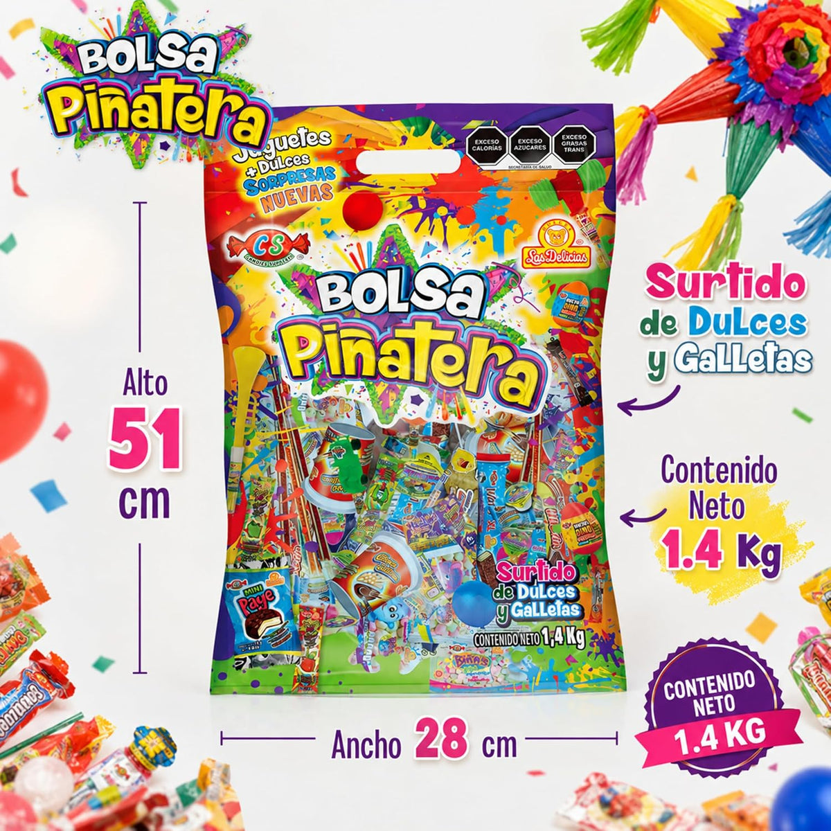 Bolsa Piñatera Las Delicias 1.4 kg Surtido