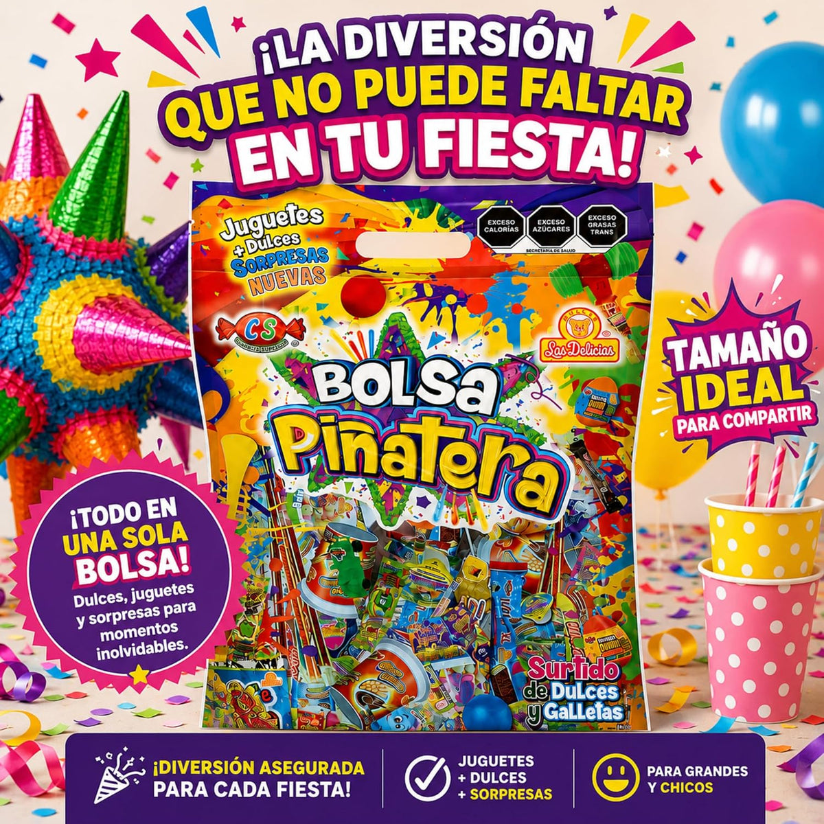 Bolsa Piñatera Las Delicias 1.4 kg Surtido
