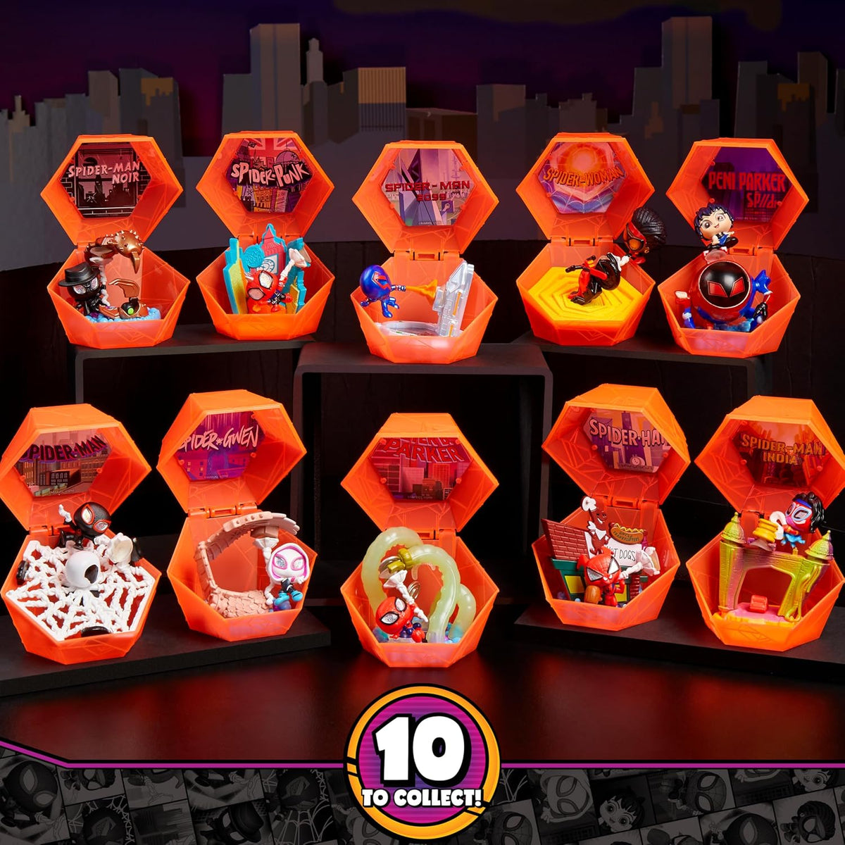 Just Play Figuras de Juguete Marvel™ Doorables Spider-Verse Collector Capsule, de 3,8 cm, Juguetes para niños a Partir de 5 años